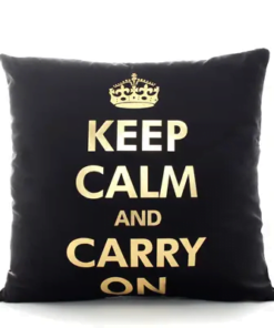 Coussin Noir doré Mon or est chic Style 11