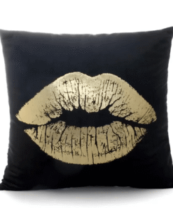 Coussin Noir doré Mon or est chic Style 2