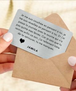 Carte de portefeuille personnalisée en métal