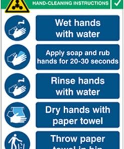 Sticker Autocollant signalisation LAVAGE MAINS