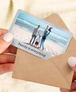 Carte de portefeuille photo personnalisée en métal