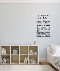 Autocollant Sticker mural RÈGLES DES ENFANTS