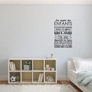 Autocollant Sticker mural RÈGLES DES ENFANTS