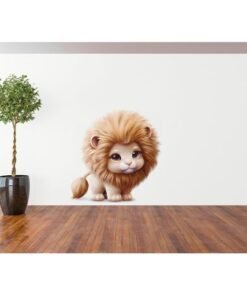 Sticker Autocollant Lion mignon 3D