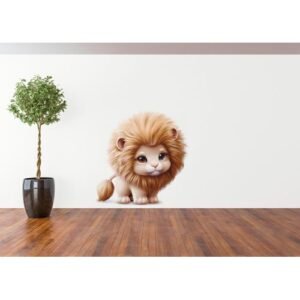 Sticker Autocollant Lion mignon 3D