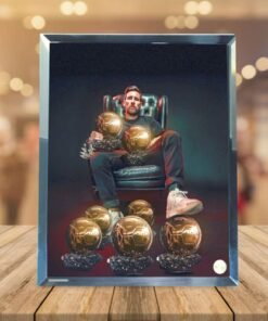 Cadre photo en verre - Messi