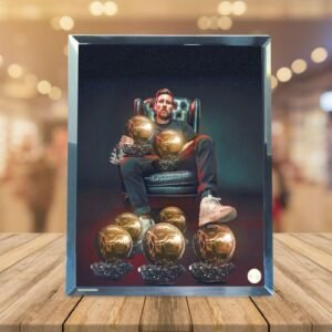 Cadre photo en verre - Messi