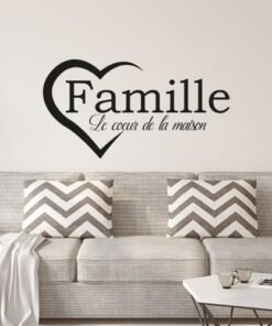 Sticker famille le coeur de la maison
