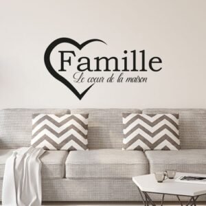 Sticker famille le coeur de la maison