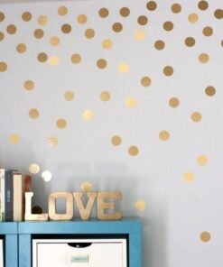 50 Autocollants cercle d'Or - 4 CM