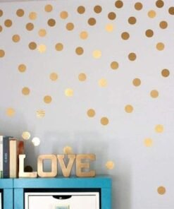 200 Pièces Stickers Mural Stickers Doré 5cm