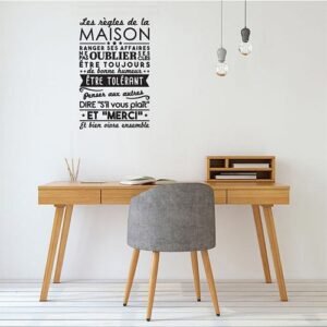 Autocollant Sticker mural RÈGLES DE LA MAISON