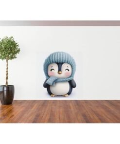 Sticker Autocollant pingouin mignon 3D