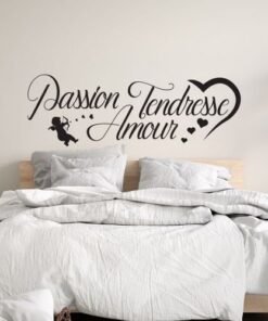 Autocollant Sticker mural Sticker citation passion tendresse amour
