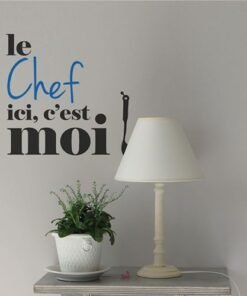 STICKERS LETTRAGE LE CHEF C'EST MOI