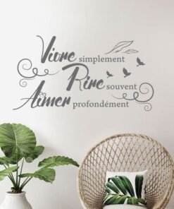 Autocollant Sticker mural Stickers Vivre simplement
