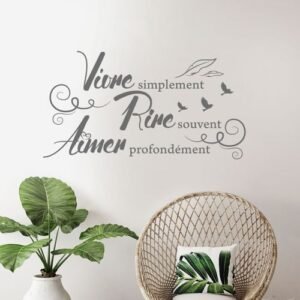 Autocollant Sticker mural Stickers Vivre simplement