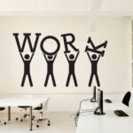 Autocollant Sticker mural bureau décoration work 1 Autocollant Sticker mural bureau décoration work 1