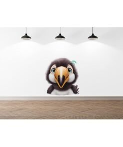 Sticker Autocollant Perroquet mignon 3D