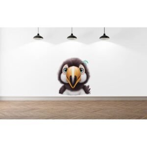 Sticker Autocollant Perroquet mignon 3D