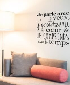 STICKERS MURAUX CITATION JE COMPRENDS AVEC LE TEMPS