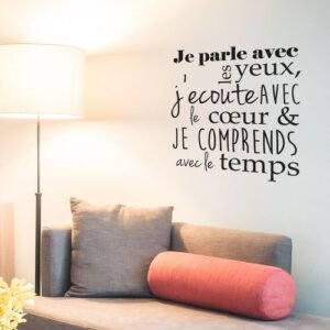 STICKERS MURAUX CITATION JE COMPRENDS AVEC LE TEMPS