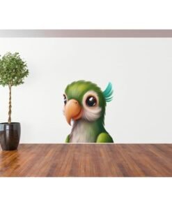 Sticker Autocollant Perroquet mignon 3D