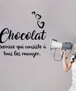 STICKERS MURAUX LETTRAGE CHOCOLAT