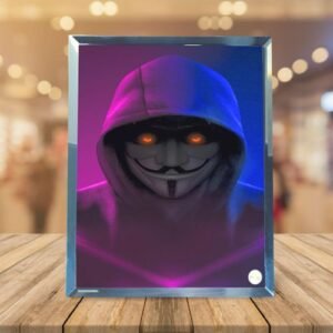 Cadre photo en verre - hacker