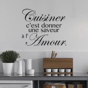 Stickers cuisiner c'est donner une saveur à l'amour