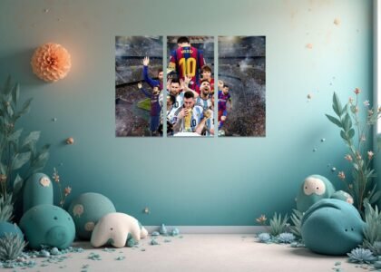 Tableau mural 3 pièces Messi