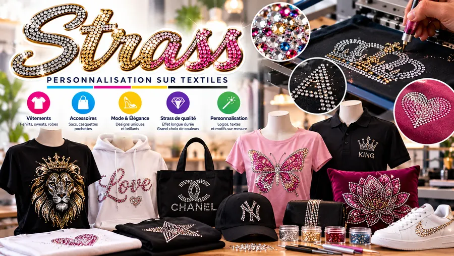 Accueil 34 T-shirt femme avec strass